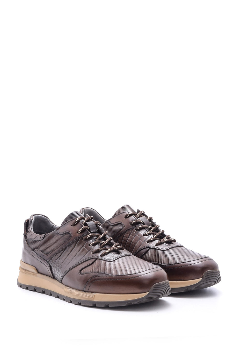 Men's Crocodile Detailed Leather Sneaker