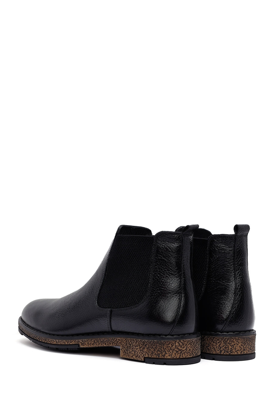 Male Black Leather Chelsea Boots
