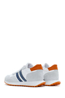 Men's White Leather Sneaker | Derimod