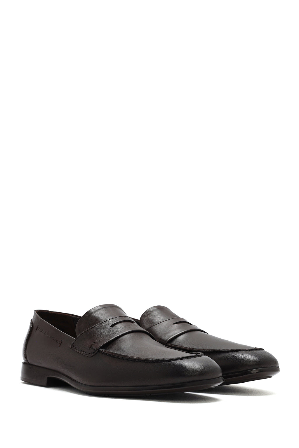 Erkek Kahverengi Deri Casual Loafer