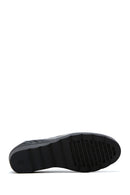 Women's Black Leather Casual Flat Shoes | Derimod