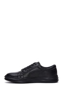 Men's Black Leather Casual Sneaker | Derimod