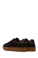 Male Brown Lace-Up Thick-Soled Suede Leather Sneaker | Derimod