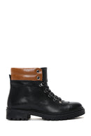 Women's Black Leather Lace-up Boots | Derimod