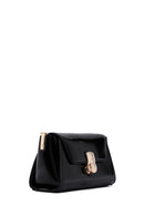 Women's Black Long Strap Patent Leather Crossbody Bag | Derimod