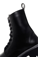 Women's Black Thick Soled Zippered Boots | Derimod