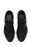 Men's Black Lace-Up Leather Casual Sneaker | Derimod