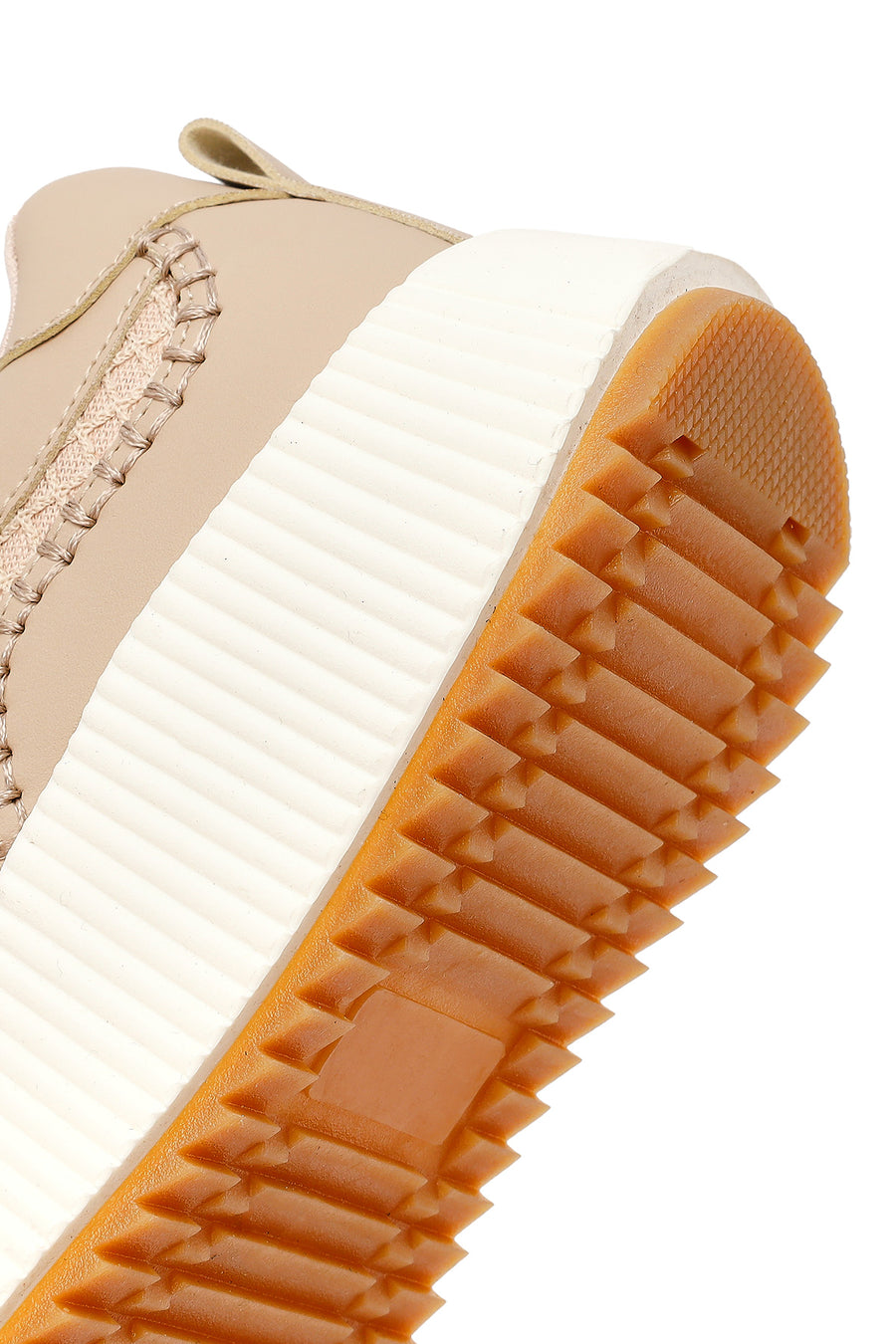Women's Beige Thick Soled Sneaker