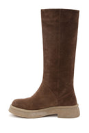 Women's Brown Suede Leather Boots | Derimod