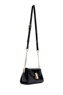 Women's Black Long Strap Patent Leather Crossbody Bag | Derimod