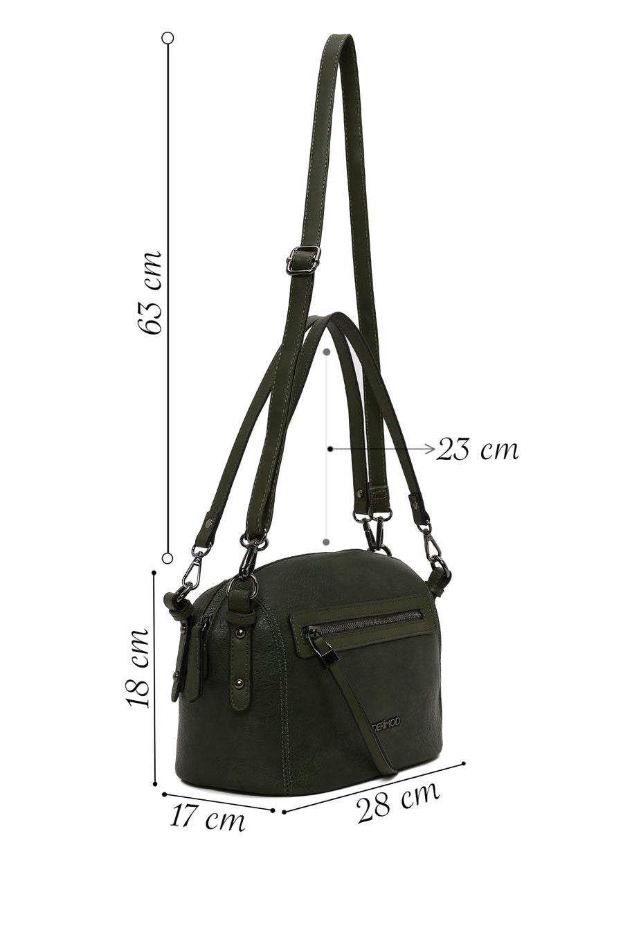 Woman Green Long-Strap Crossbody Bag