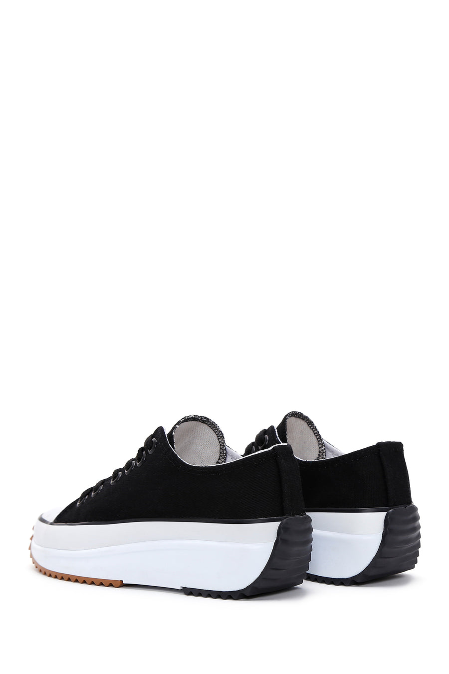 Women's Black Thick Soled Sneaker