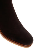 Men's Brown Suede Leather Chelsea Boots | Derimod