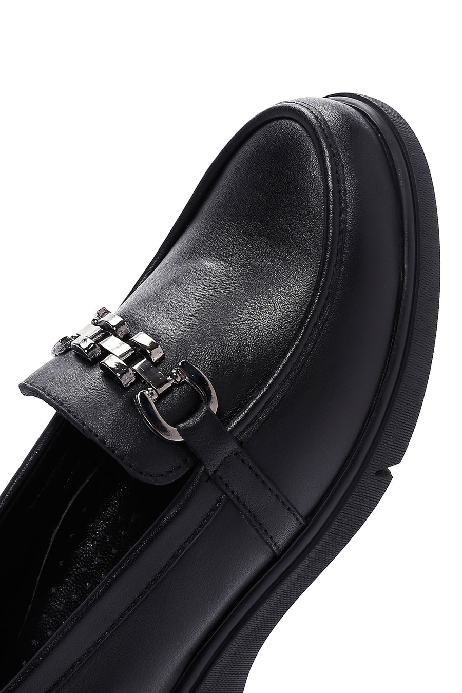 Kadın Siyah Deri Comfort Loafer