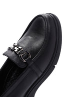 Kadın Siyah Deri Comfort Loafer | Derimod