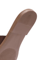 Women's Brown Leather Slippers | Derimod
