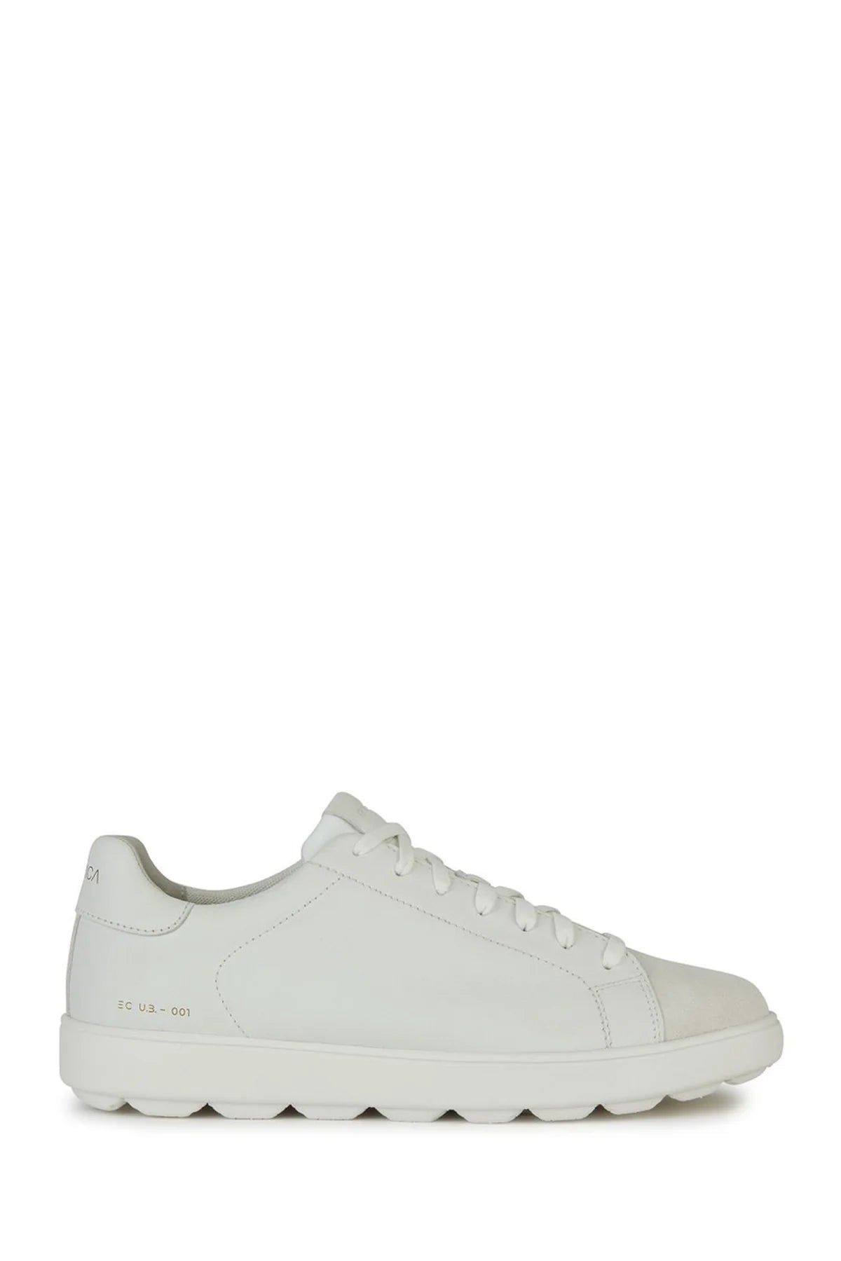 Geox Men's White Spherica Ecub-1 Lace-Up Leather Sneaker U45GPC08522C1352 | Derimod