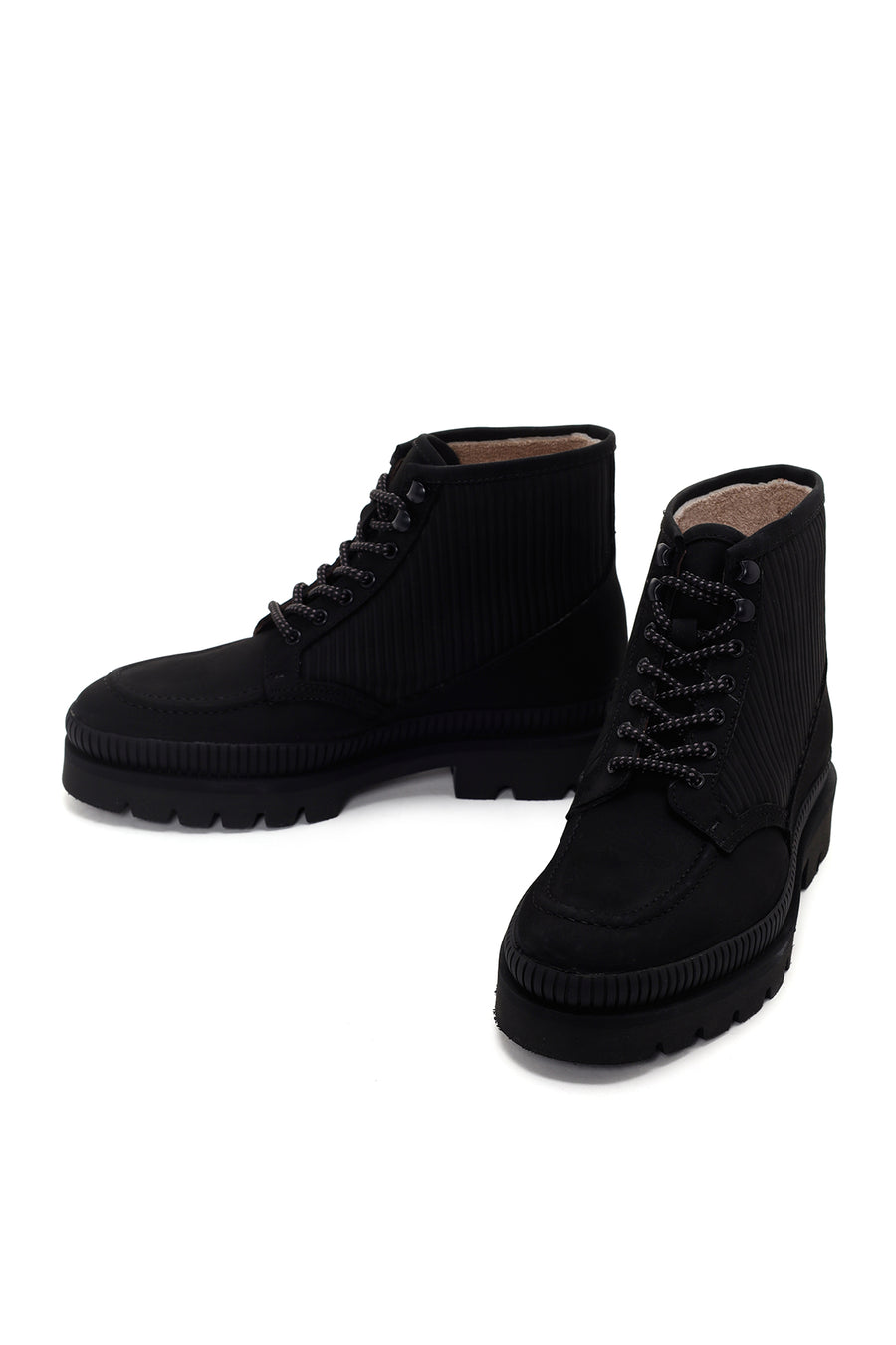 Men's Black Nubuck Leather Casual Boots