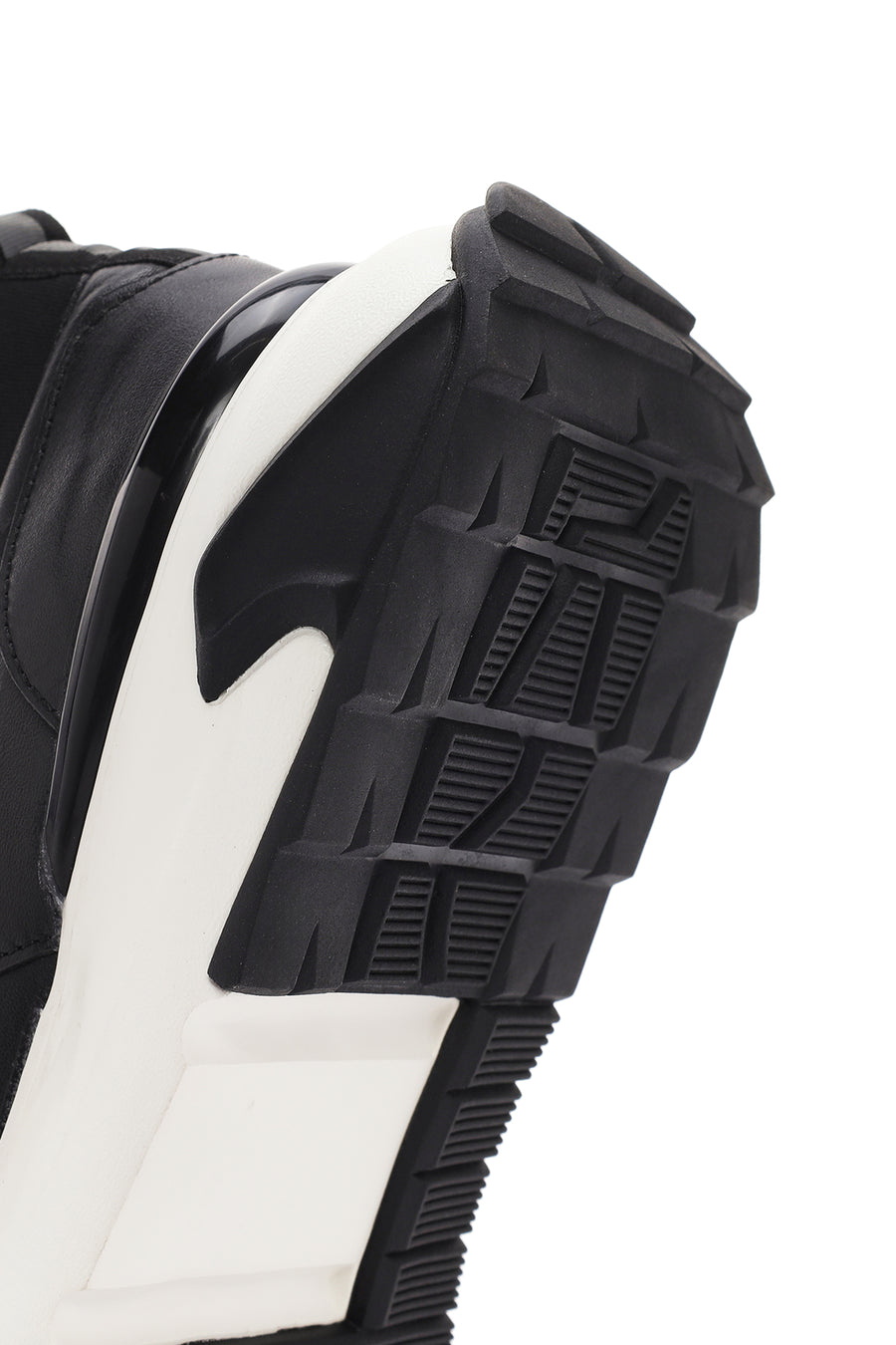 Men's Black Lace-up Leather Sneaker