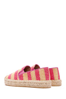 Women's Pink Straw Espadrilles | Derimod