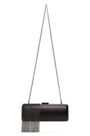 Women's Black Accessory Detailed Long Chain Strap Mini Clutch Bag | Derimod