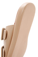 Kadın Bej Çift Tokalı Terlik | Derimod