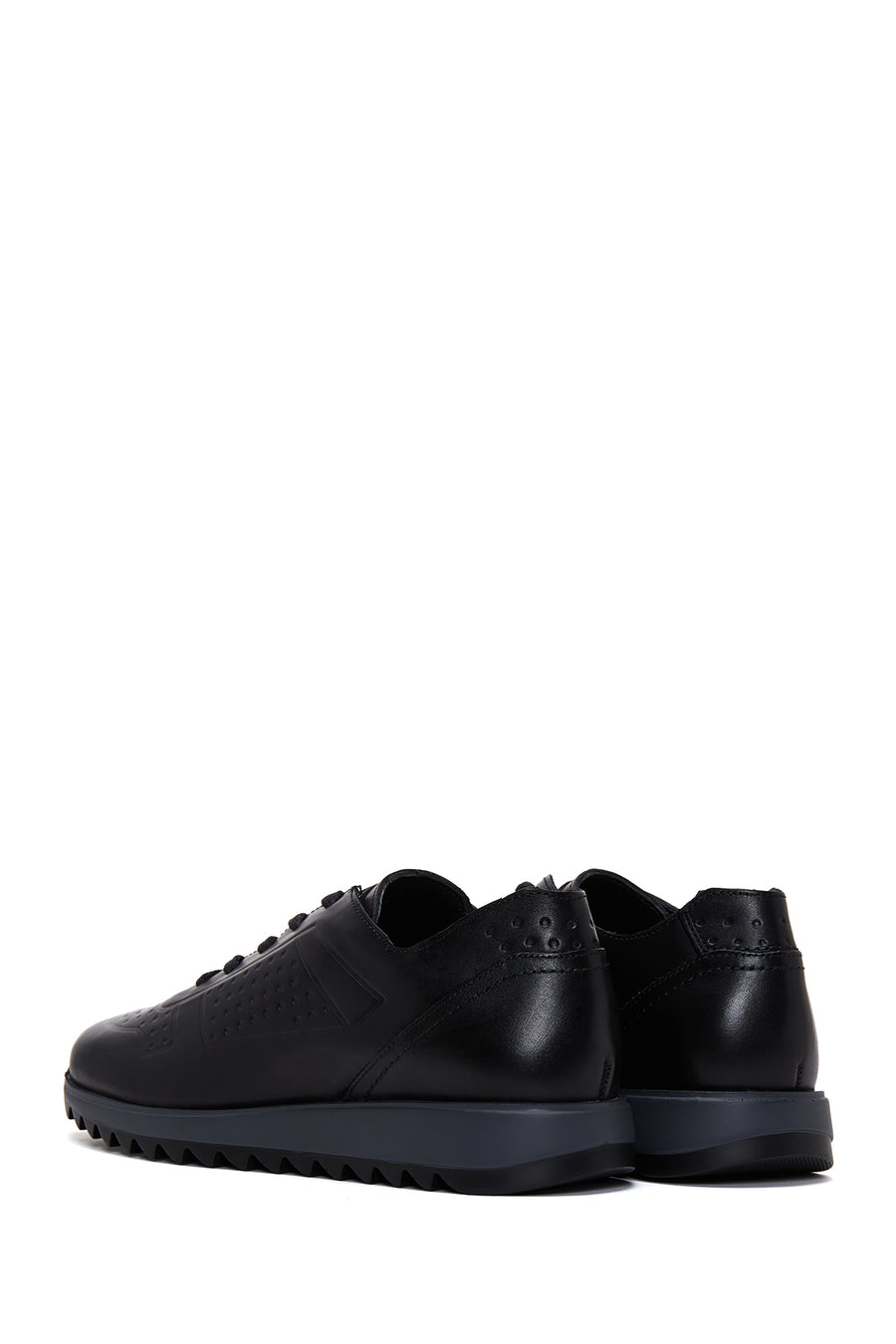 Men's Black Leather Sneaker