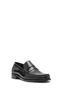 Men's Black Leather Classic Loafer | Derimod