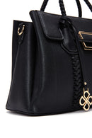 Women's Black Long Strap Knit Detailed Handbag | Derimod