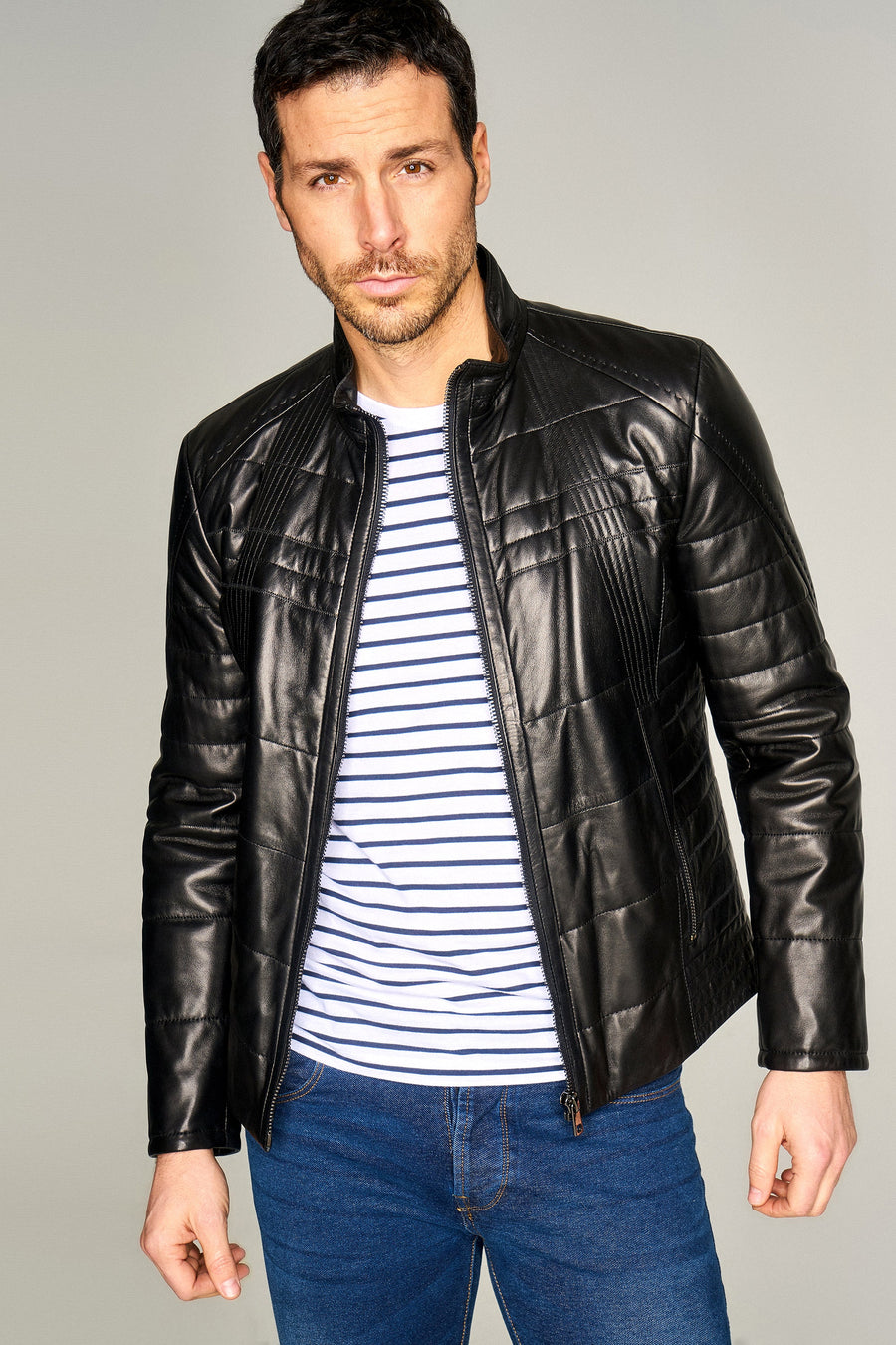 Alves Men's Leather Jacket 17WGD6241U4 | Derimod