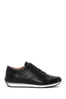 Men's Black Lace-Up Leather Casual Sneaker | Derimod