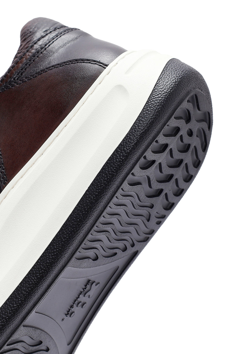 Men's Brown Lace-Up Leather Sneaker