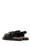 Women's Black Double Buckle Comfort Sandals | Derimod