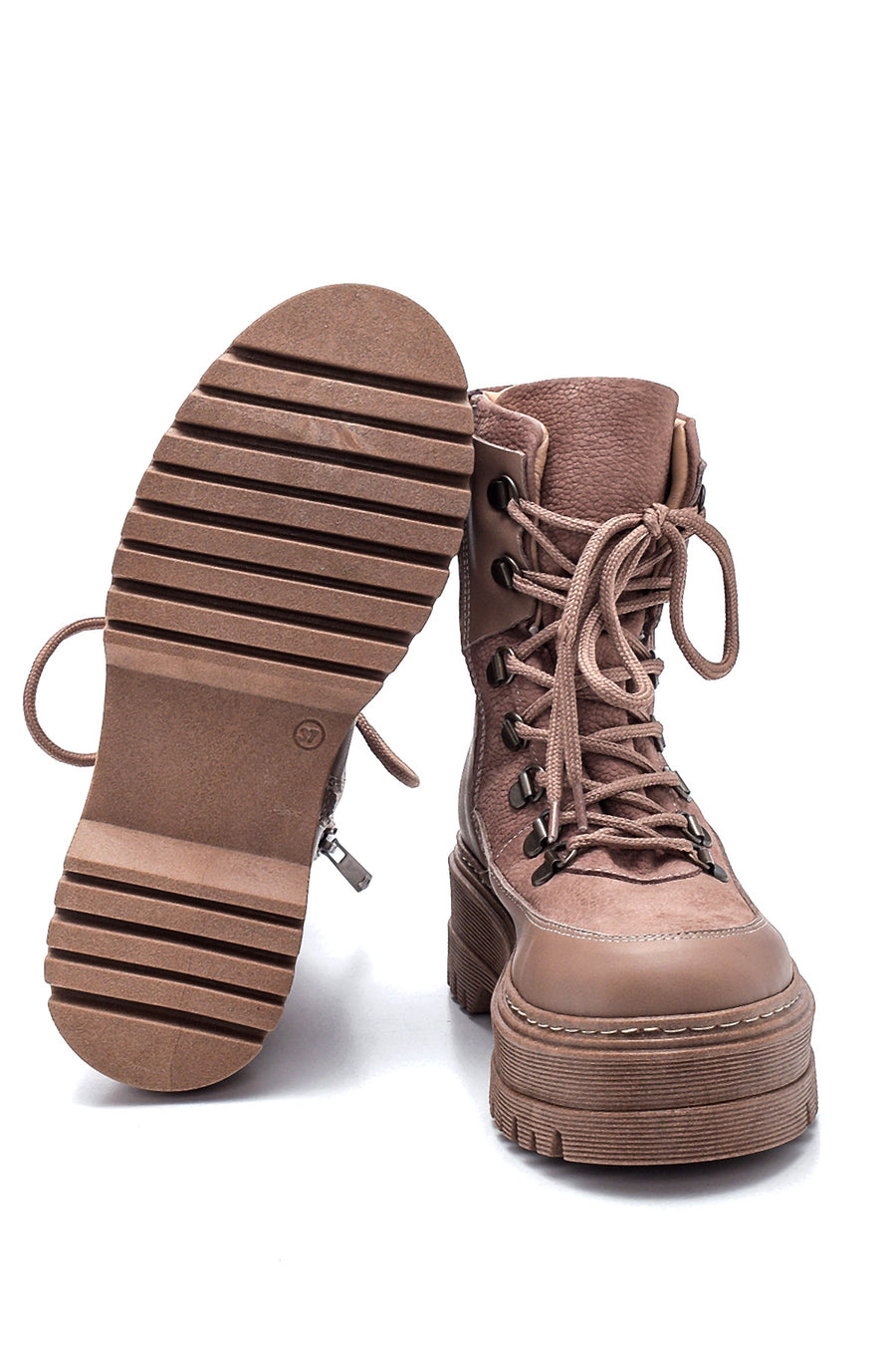 Women's Leather High Sole Boots