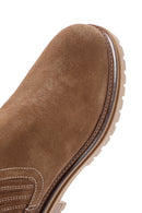 Women's Tan Suede Leather Chelsea Boots | Derimod