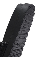 Women's Black Stone Slippers | Derimod