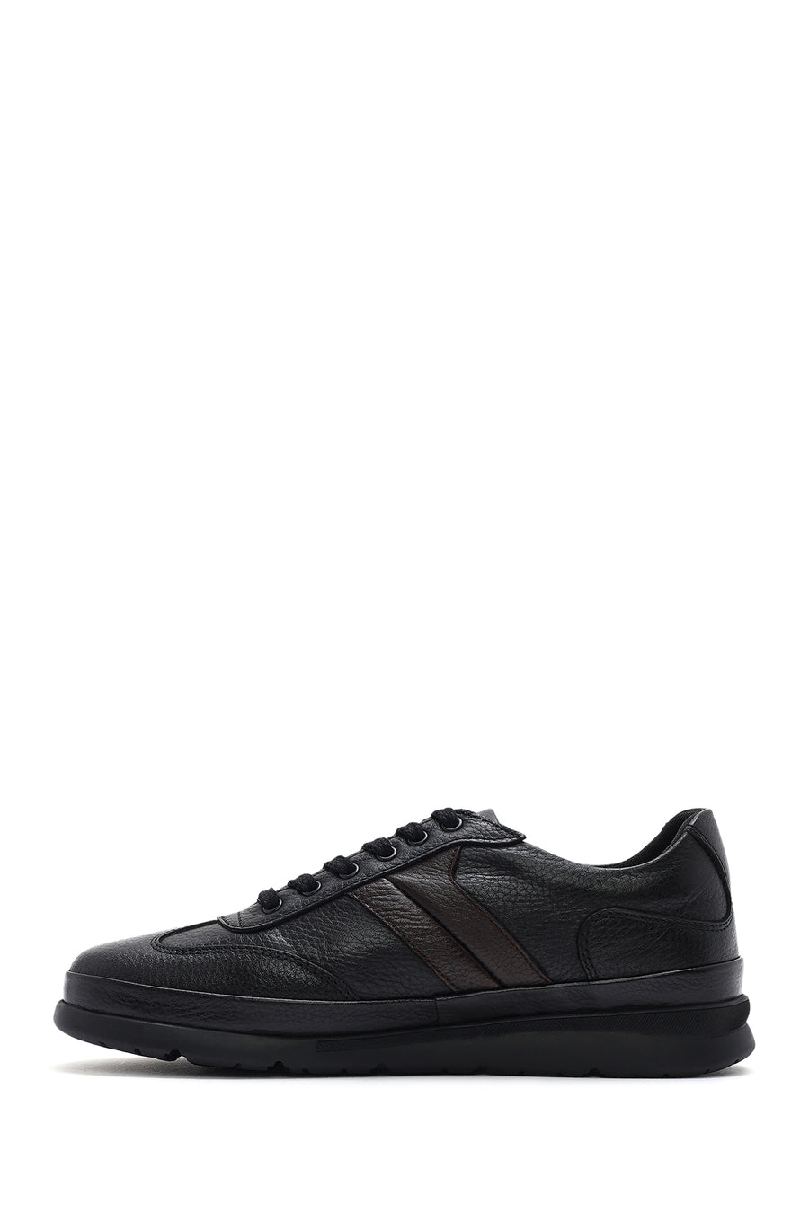 Men's Black Lace-up Leather Casual Shoes