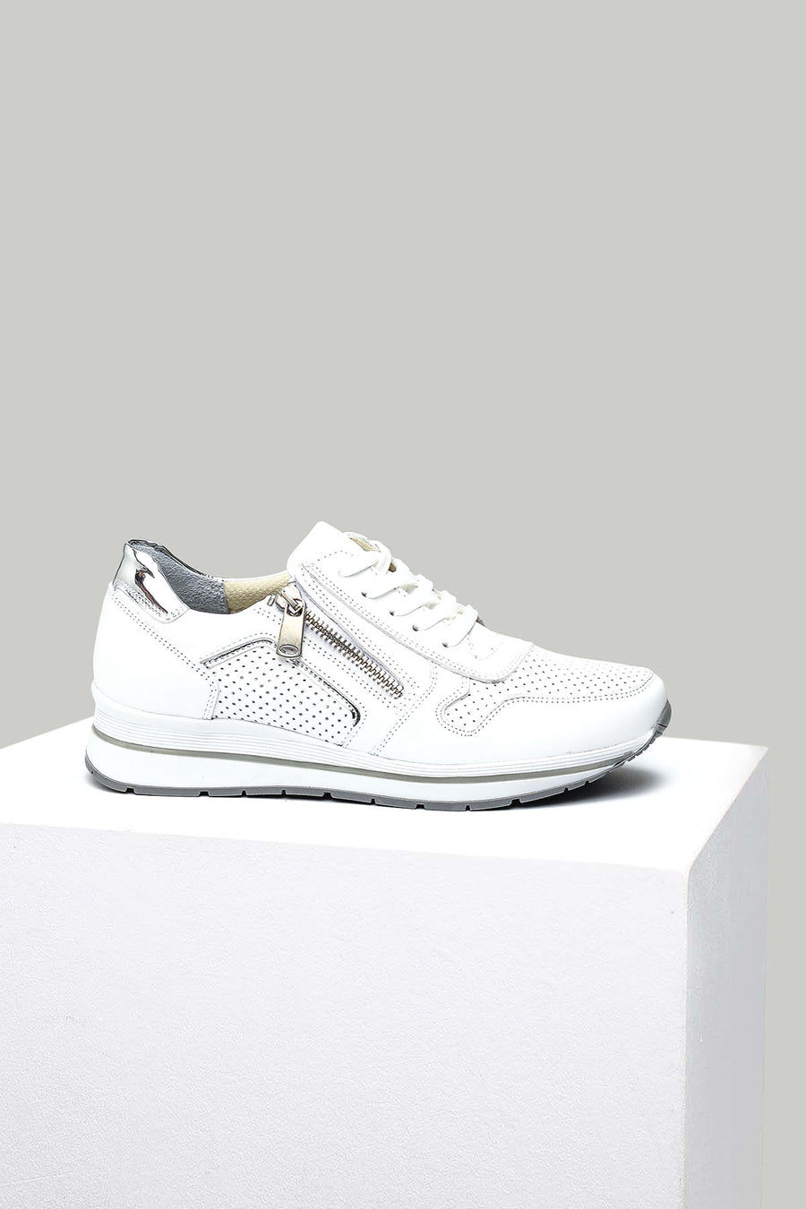 Yüksek Topuklu Kadın Deri Sneaker