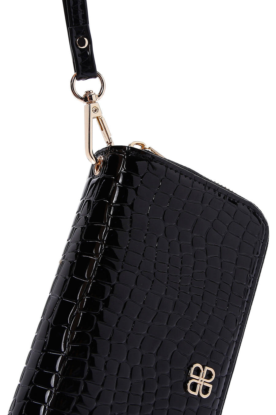 Women's Black Crocodile Wallet