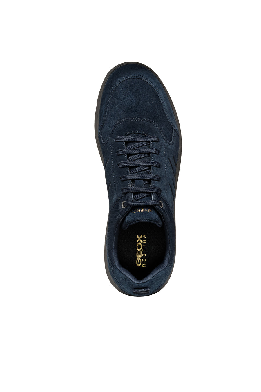 Geox Erkek Lacivert Spherica Bağcıklı Süet Deri Sneaker