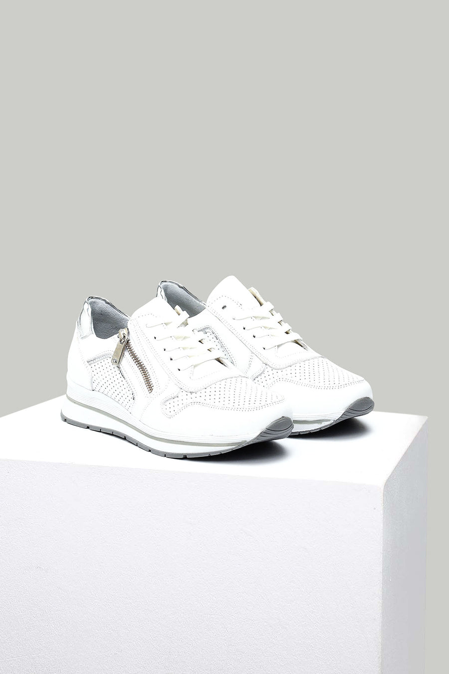 Yüksek Topuklu Kadın Deri Sneaker