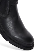 Men's Black Leather Casual Chelsea Boots | Derimod