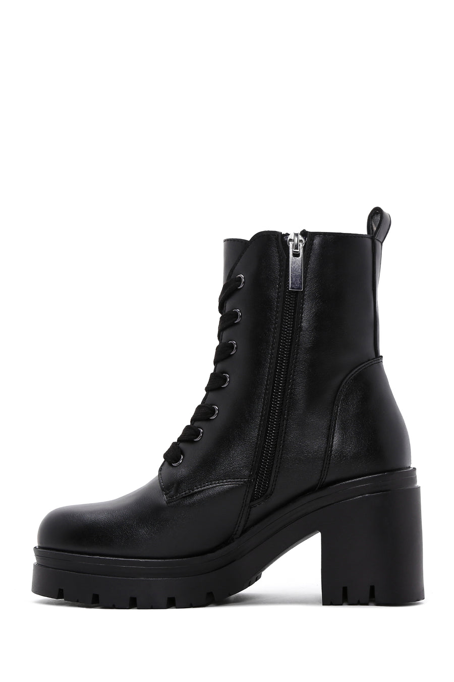 Women's Black Thick Heeled Boots