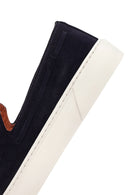 Derimod Fly Men's Navy Blue Suede Leather Casual Loafer | Derimod