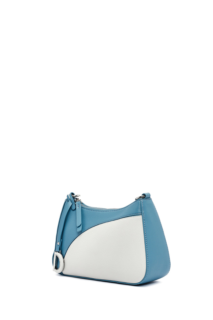 Woman Beige Long Strap Shoulder Bag