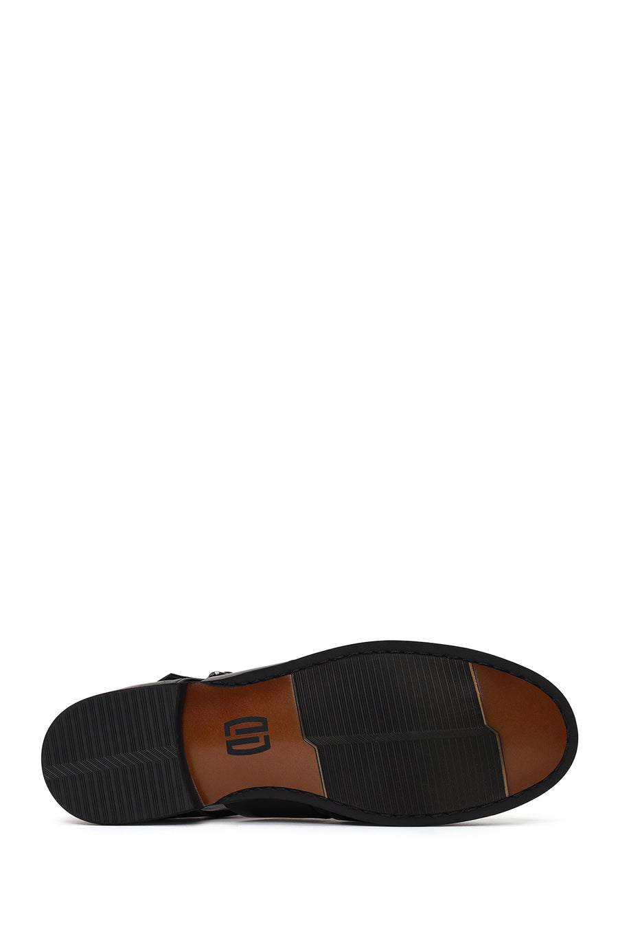 Derimod Black Male Black Leather Buckled Summery / Summer Shoes