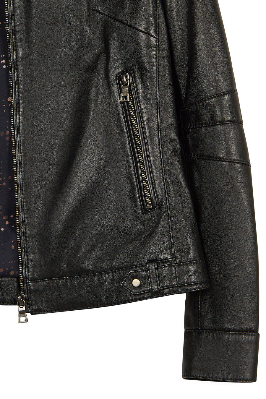 Lesi Woman Black Short Leather Jacket