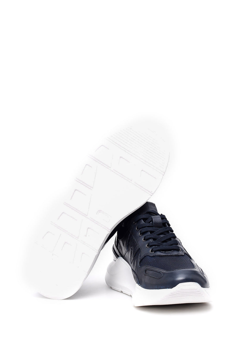 Men's High-Sole Leather Sneaker