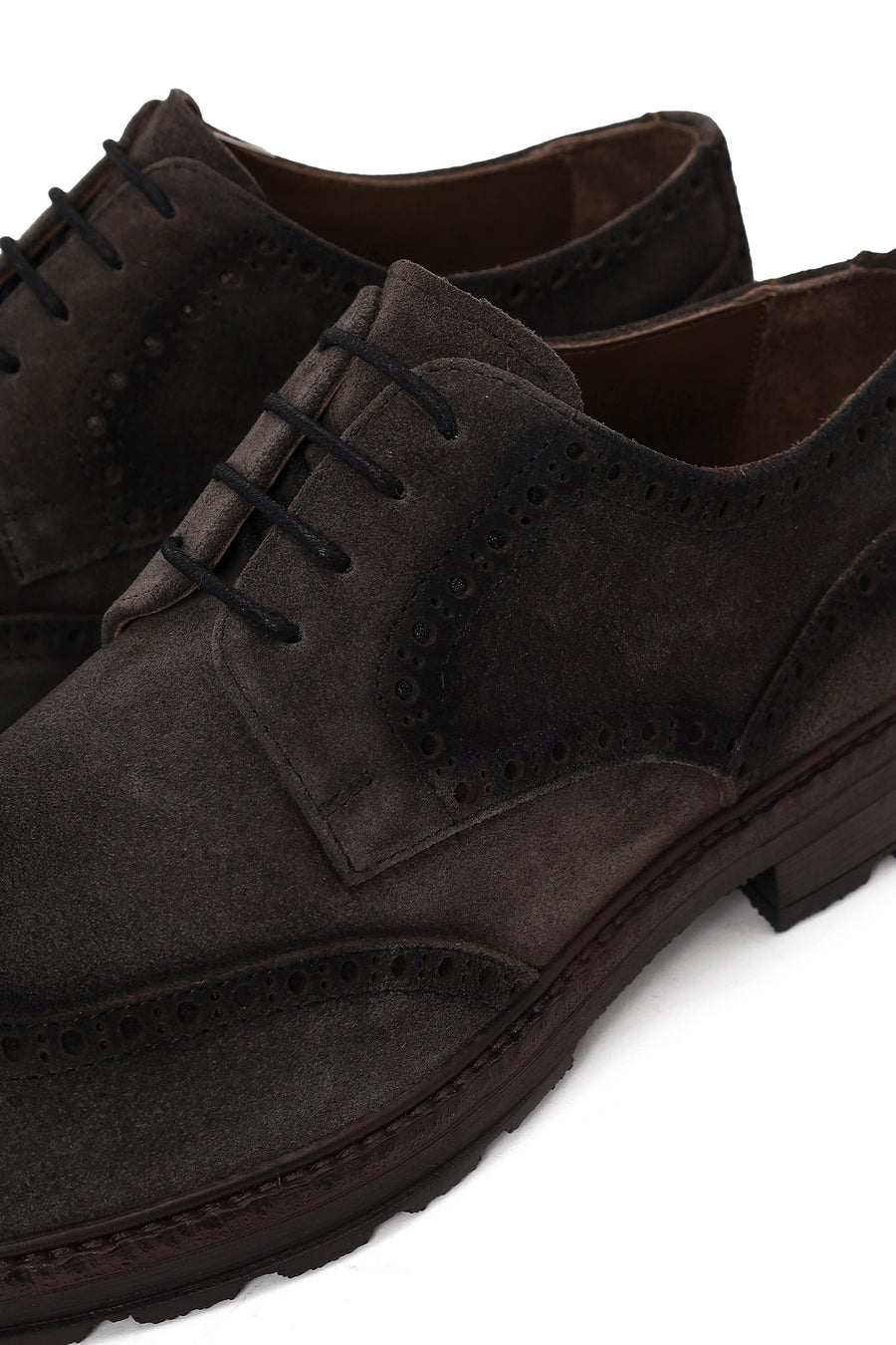 Male Anthracite Lace-up Suede Casual Shoes