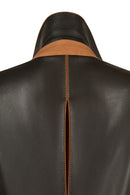 Belinda Woman Black Vintage Leather Trench Coat | Derimod
